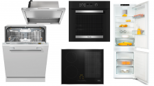 Set kuchyňských spotřebičů Miele (indukce, XXL myčka, kombinovaná chladnička, trouba, digestoř) - výhodný set