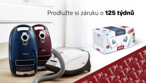 Prodloužená záruka o 125 týdnů na vysavače MIELE